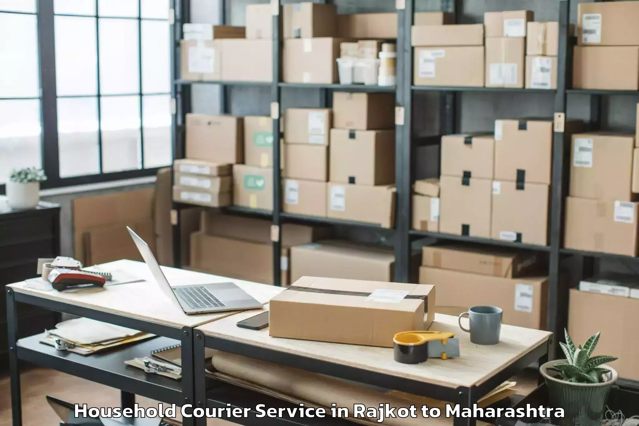 Reliable Rajkot to Mhasala Household Courier